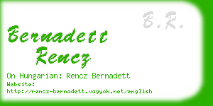 bernadett rencz business card